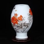 王丹雅《国华锦绣》江西省工艺美术师墨彩描金瓷瓶景德镇 - 图片 4