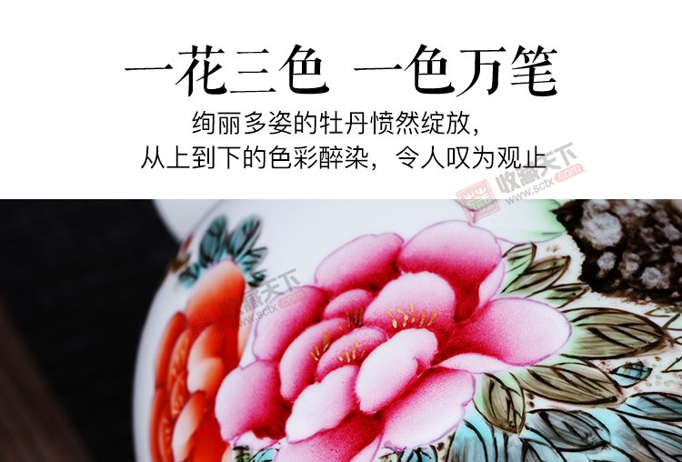 陈绍飞《大美无言富贵尊》高级工艺美术师景德镇粉彩瓷瓶