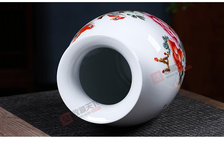 陈绍飞《大美无言富贵尊》高级工艺美术师景德镇粉彩瓷瓶