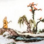 汪浪《青溪一路踏花归》江西省工艺美术协会会员粉彩瓷板 - 图片 4