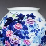 冯雪迎《繁花图》江西省高级工艺美术师景德镇斗彩瓷瓶 - 图片 2