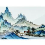 杨志龙《千里江山图》江西省工艺美术师景德镇粉彩瓷板 - 图片 2