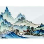 杨志龙《千里江山图》江西省工艺美术师景德镇粉彩瓷板 - 图片 4