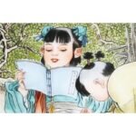 冯韬《教子图》江西省工艺美术师釉上彩瓷瓶 - 图片 5