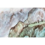 余韵《碧山晴云》景德镇市高级工艺美术师新彩瓷板 - 图片 3