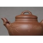 Chinese Arts and Crafts Master Li Changhong Tall Bamboo Purple Clay Teapot Clear Bottom 600cc - Image 2