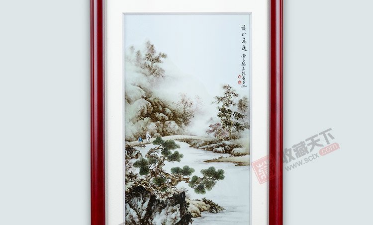 杨志龙《高山流水瓷画双绝》江西省工艺美术师景德镇粉彩瓷板套装