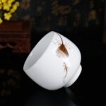 手绘釉下彩品茗主人杯《多子多福莲藕图》 - 图片 3