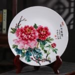 景德镇新彩指画赏盘《花开富贵》
