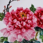 景德镇新彩指画赏盘《花开富贵》 - 图片 3