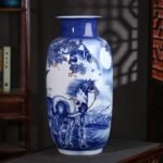 景德镇青花瓷瓶《马上封侯》