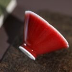 景德镇郎窑红葵口斗笠杯 - 图片 5