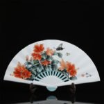 徐晓东《清香溢远》江西省工艺美术师新彩扇形瓷板