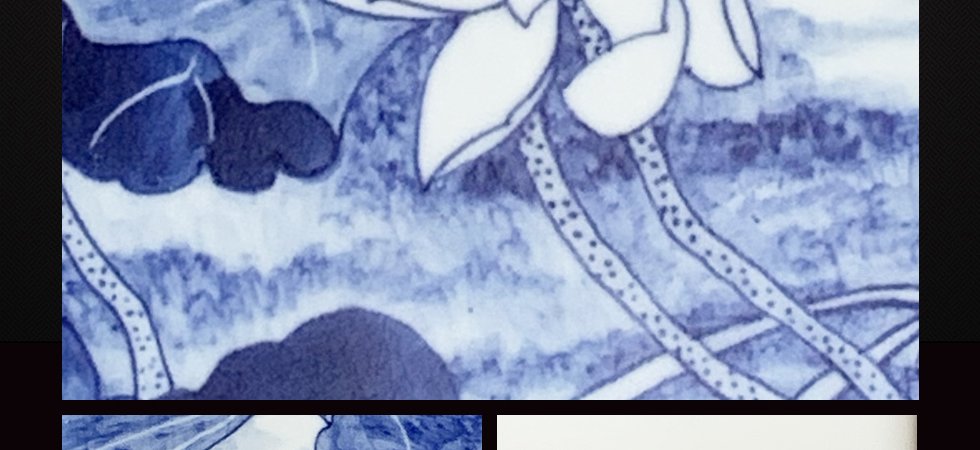 景德镇青花瓷板画《和美》