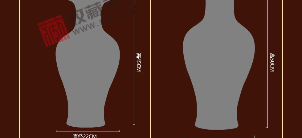 景德镇郎窑红凤尾瓶 中号