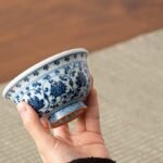 柴窑永乐青花压手杯双狮款 - 图片 4