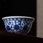 气窑永乐青花压手杯双狮款 - 图片 2