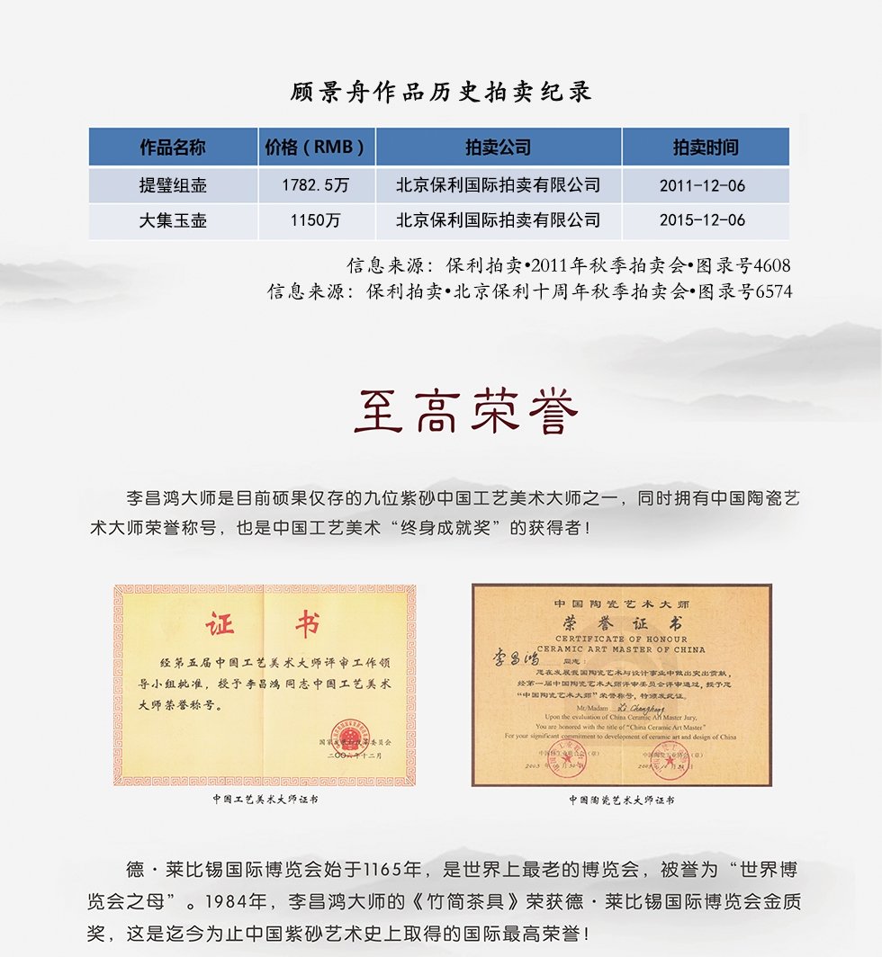 中国工艺美术大师李昌鸿 莲花井栏紫砂壶 拼紫泥420cc