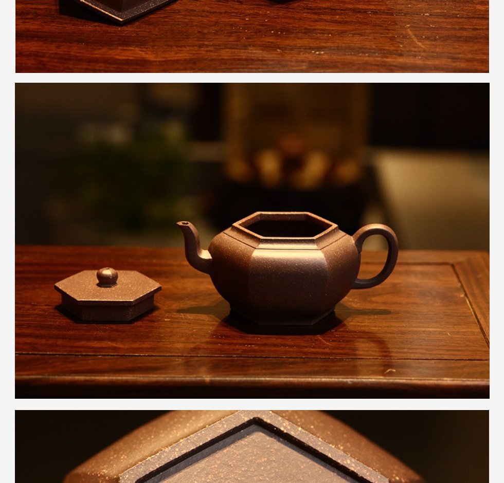 顾鑫衍《六方华樽》助理工艺美术师手工原矿紫皮龙宜兴紫砂壶