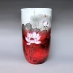 李晶《荷花》江西省高级工艺美术师综合装饰瓷瓶
