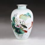 吴君燕《荷韵》江西省高级工艺美术师综合装饰瓷瓶