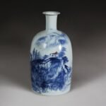 李冬明《山水》教授级高级工艺美术师青花瓷瓶