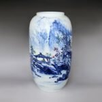 李冬明《深山水更甜》教授级高级工艺美术师青花瓷瓶