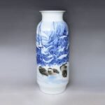 冯韬《瑞雪兆丰年》江西省工艺美术师青花瓷瓶