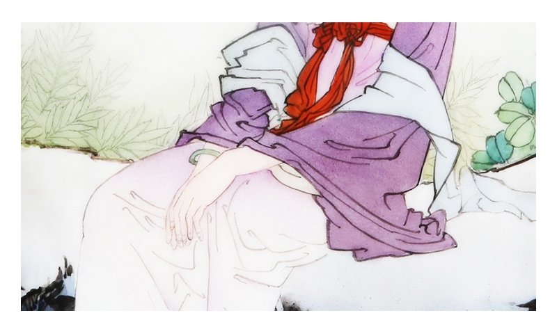 冯韬《孤芳思幽》江西省工艺美术师 釉上彩瓷瓶