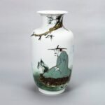 黄载胜《思乡情》职业画家 颜色釉瓷瓶