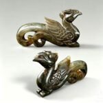 Ancient jade phoenix bird ornaments