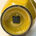 Yellow glaze ice cracked double-eared six-square statue - Image 2