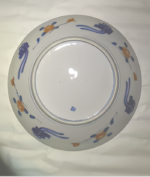 Qing Kangxi blue and white alum red gold plate - Image 2