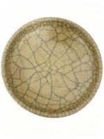 宋代-哥窑米黄釉花口三足笔洗 - Image 2