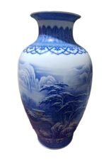 王锡良 江山万里青花雪景山水大瓶 - Image 3